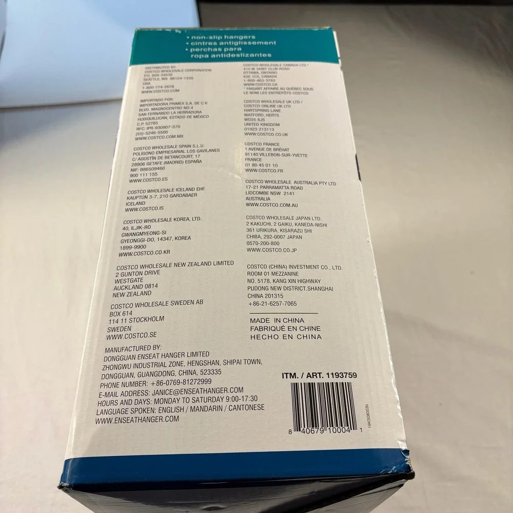 Non-Slip Hangers 50 Count Black NEW